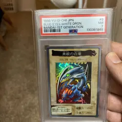 1998 YU-GI-OH! JPN BANDAI-1ST GENERATION #9 BLUE-EYES WHITE DRAGON PSA 7 - Image 1