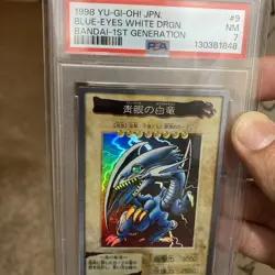 1998 YU-GI-OH! JPN BANDAI-1ST GENERATION #9 BLUE-EYES WHITE DRAGON PSA 7 - Image 5