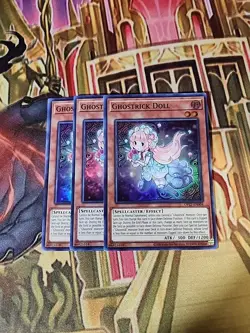 3X Ghostrick Doll OP27-EN004 Super Rare NM Yugioh - Image 1
