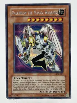 Valkyrion The Magna Warrior SDD-001 Prismatic Secret Rare Holo MP/HP See Pics - Image 1