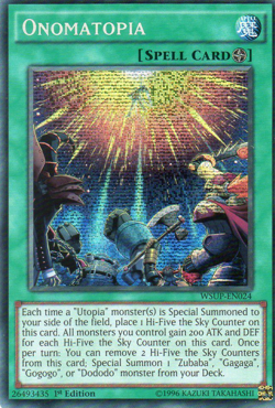 Onomatopia [WSUP-EN024] Secret Rare Moderately Played 1st Edition - Yugioh singl - Image 1