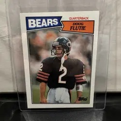 Topps 1987 NFL Football Card Lot Doug Flutie Bears #45 2 Cards - Image 1