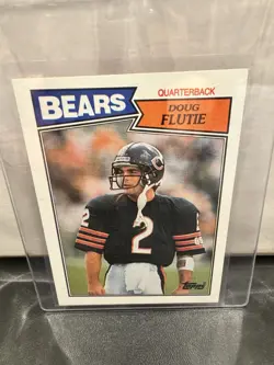 Topps 1987 NFL Football Card Lot Doug Flutie Bears #45 2 Cards - Image 2