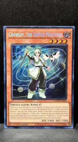 Crowley, the Gifted Magistus - Secret Rare 1st Edition BLMM-EN044 NM Yugioh - Image 1