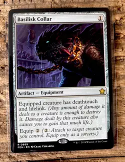 Basilisk Collar - Magic The Gathering Card - Rare - MTG Cards - Image 1