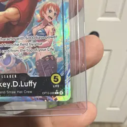 Bandai One Piece CCG Holo Leader Monkey D. Luffy Card OP15-098 5000 Power - Image 3