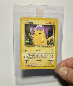 Pikachu 58/102 (HP) Common Base Set Unlimited 1996 WOTC Pokemon Card TCG - Image 3