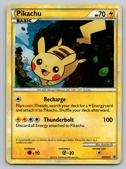 Pokemon TCG Black Star Promo Pikachu Holo Card HGS503 HEAVILY PLAYED/DAMAGED - Image 1