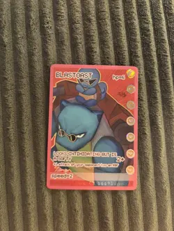 Blastoast (Blastoise & Squirtle) Bootlegmons Pokemon Card Textured Holo - Image 1