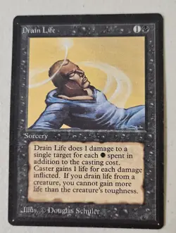 Magic the Gathering MTG Beta Drain Life played - Image 1