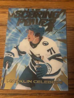 2025-26 Fleer Flair Scoring Power Macklin Celebrini #SP-24 - Image 1