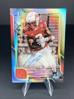 2025 Bowman U Chrome Nyziah Hunter Nebraska Cornhuskers 1st Auto 213/299 - Image 1