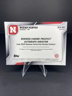 2025 Bowman U Chrome Nyziah Hunter Nebraska Cornhuskers 1st Auto 213/299 - Image 2