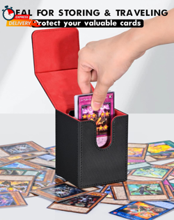 ZLCA Card Deck Box Fits Yugioh TCG, Card Storage Box with Dividers Holds 100+ Sl - Image 2