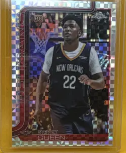 Topps Derik Queen Rookie X-Fractor #263 Pelicans 2025-26 Chrome Basketball - Image 1