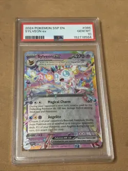 2024 POKEMON SSP EN-SURGING SPARKS #086 SYLVEON EX PSA 10 - Image 1