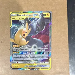Pokemon TCG Pikachu & Zekrom GX 33/181 Ultra Rare Holo 240 HP English - Image 1