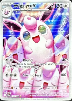 Pokemon Wigglytuff 105 Phantasmal Flames Illustration Rare Foil - Image 1