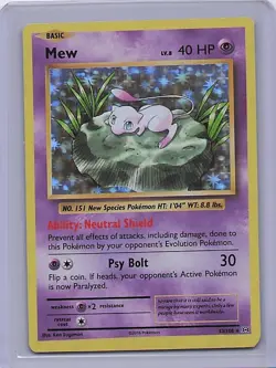 Mew 53/108 Holo Rare Evolutions Pokemon Lightly Played - Image 1