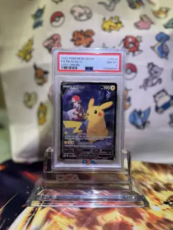 2022 Pokemon SWSH Lost Origin Full Art Pikachu V #TG16 PSA 8 - Image 1