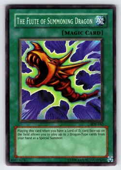 The Flute of Summoning Dragon SDK-042 Starter Deck Unlimited YuGiOh! Holo - Mp - Image 1