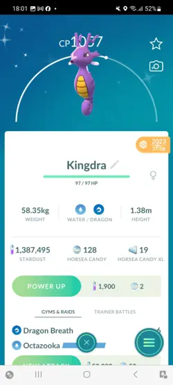 Pokemon Go Shiny Kingdra - Image 1
