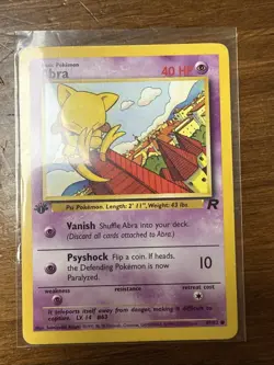 Pokemon TCG - ABRA - 1ST EDITION - 49/82 - TEAM ROCKET (2000) - WOTC - LP - Image 1