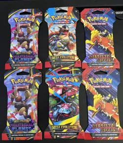 Pokemon Mega Evolution & Destined Rivals Booster Packs Lot Eevee Venusaur - Image 1