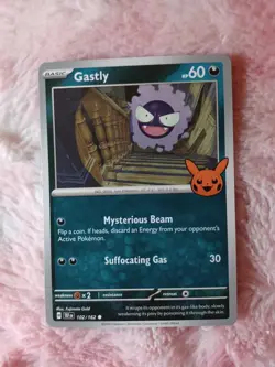 Pokemon Gastly #102/162 TCG Halloween Trick Or Trade 2024 Regular Common - Image 1