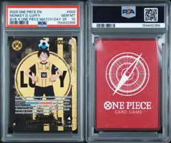 2025 ONE PIECE PROMOS BVB X MATCH DAY 2025 #003 MONKEY D. LUFFY PSA 10 - Image 3