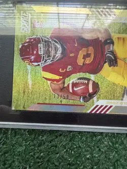 2021 Panini Score Amon-Ra St. Brown RC Gold Zone Rookie #/50 Trojans SGC 9.5 - Image 3