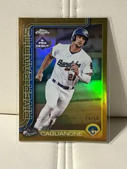 2025 Topps Pro Debut - Chrome Jac Caglianone #PDC-89 Gold Refractor /50 (RC) - Image 1
