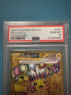 Pokemon Cards - PSA 10 Pikachu Ex 247/191 - Surging Sparks HR - GEM MT - PSA10 - Image 2