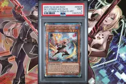 YuGiOh! PSA 9 Sky Striker Ace - Raye Quarter Century Rare Alt Art RA04-EN026 - Image 1