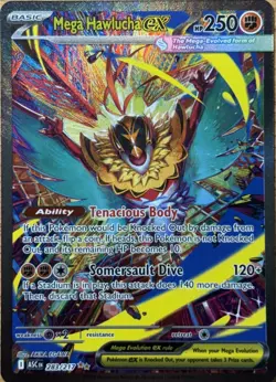 Mega Hawlucha EX Full Art Holo Rare Pokemon TCG ASC 283/217 Card English - Image 1