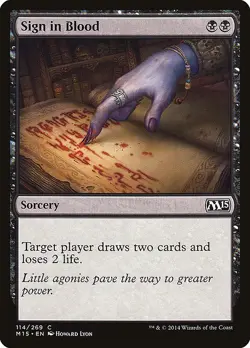[MTG] Sign in Blood (114) (M15) LP-HP - Image 1