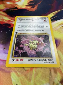 Team Rocket's Meowth 18 LP-NM Black Star Promo Non Holo WoTC 2000 Pokemon TCG - Image 3