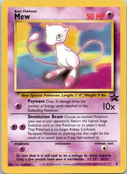 Pokemon TCG: 1999-2000 Vintage Rare - Mew Promo #8 WOTC Black Star - Image 1
