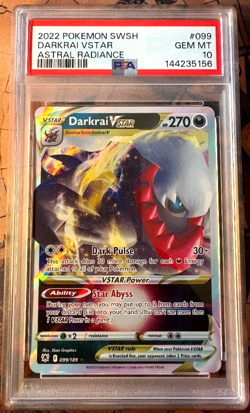 Darkrai VSTAR 099/189 - PSA 10 - Astral Radiance SWSH - Pokemon TCG - Image 1