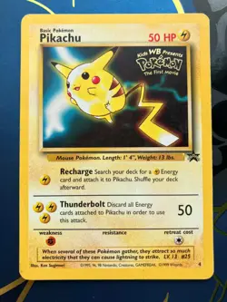 Pikachu - Movie Promo - 04/53 - Black Star Promo - WOTC -Pokemon - LP - Image 1