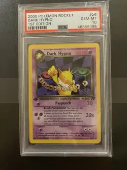 2000 Pokemon Rocket Dark Hypno 1st Edition #26 PSA 10 - Image 1