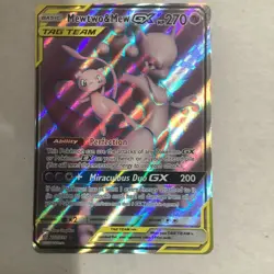 Pokemon TCG - Mewtwo & Mew GX 222/236 - Sun & Moon Unified Minds Tag Team - N/M - Image 1