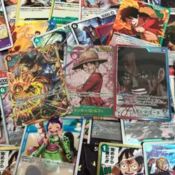 ONE PIECE TCG LOT 50 CARD OP13 only JAPANESE AUTHENTIC FOILS HOLO RARE SEC AA SP - Image 4