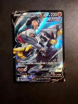 Rapid Strike Urshifu V TG20/TG30 Ultra Rare Brilliant Stars Pokemon Card LP - Image 1