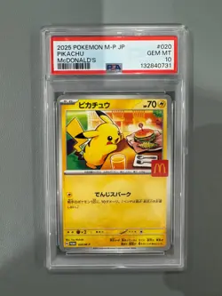 Pokemon Pikachu Card PSA 10 McDonald's Promo 2025 Japanese Edition - Image 1