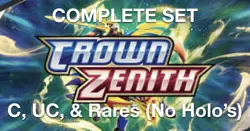 Pokemon - Crown Zenith - 93 Cards - Complete Base Set of C/UC/ Non-Holo Rares - Image 1