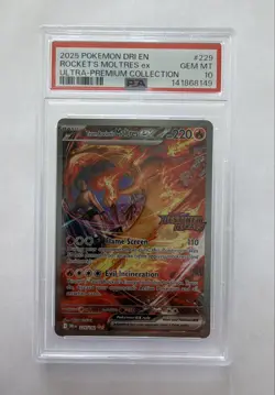 Team Rocket's Moltres ex - (Destined Rivals Stamp) 229/182 Miscellaneous Cards & - Image 1