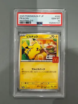 Pokemon Pikachu Card PSA 10 McDonald's Promo 2025 Japanese Edition - Image 1