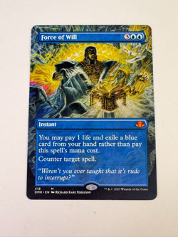MTG Force of Will (Borderless) Dominaria Remastered Regular - Image 1