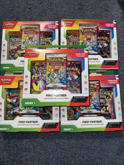 5x Pokemon TCG First Partner Illustration Collection Series 1 New Sealed Lot EN - Image 1